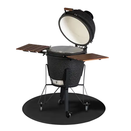 Vuurvaste BBQ mat zwart - D120 cm - afbeelding 2